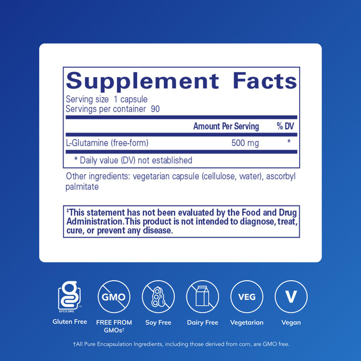 Pure Encapsulations L-Glutamine 500 mg