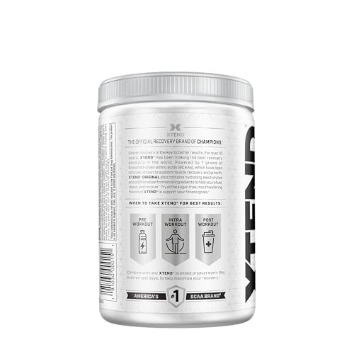 Xtend Original BCAA Powder Blue Raspberry Ice, Sugar Free Post Workout Muscle