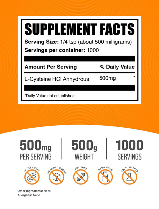 BulkSupplements.com L-Cysteine HCl Powder
