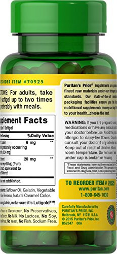 Puritan's Pride Herbavision with Lutein, Zeaxanthin, Bilberry Softgels, 240