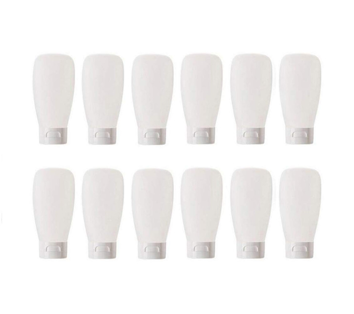 XINGZI 12PCS 30ML 1OZ Empty Clear Refillable Plastic Squeeze Bottles Cosmetic Soft Tubes With Flip Cap Makeup Lotion Shampoo Facial Cleanser Body Cre