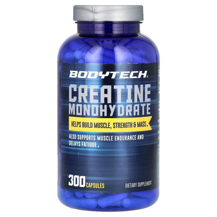 BodyTech 100 Pure Creatine Monohydrate 2250 MG Supports Muscle Strength Mass