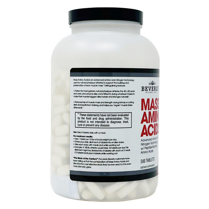 Beverly International Mass Amino Acids, 500 Tabs. Use Pre-Post Workout