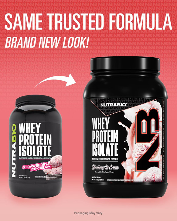 NutraBio 100% Whey Protein Isolate Protein Powder, 25g Protein with Complete