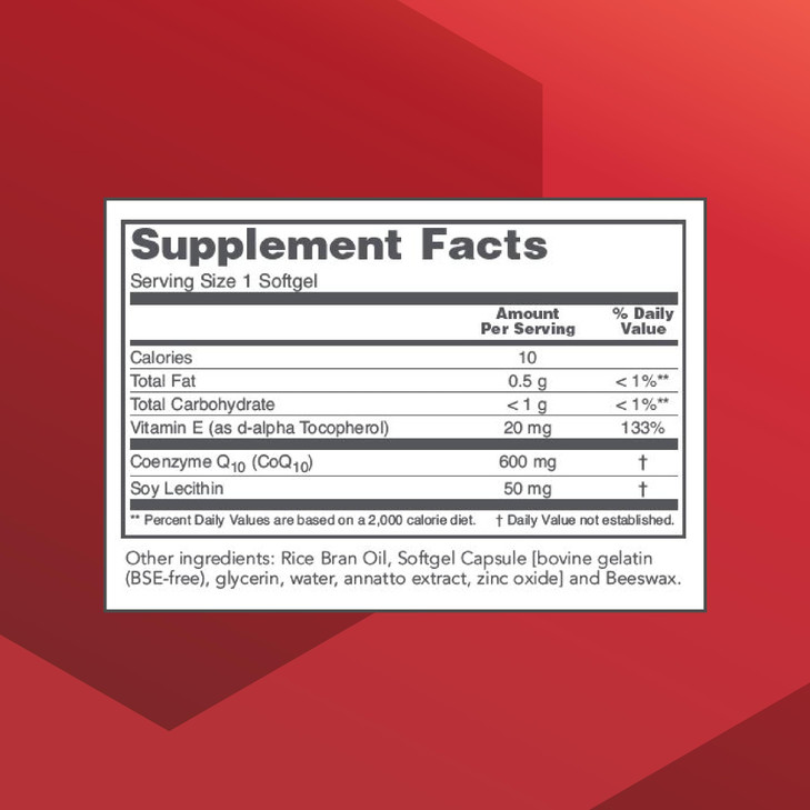 PROTOCOL FOR LIFE BALANCE CoQ10 600mg - with Vitamin E & Soy Lecithin