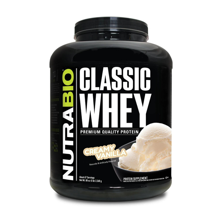 NutraBio Classic Whey Protein Powder- 25G of Protein Per Scoop