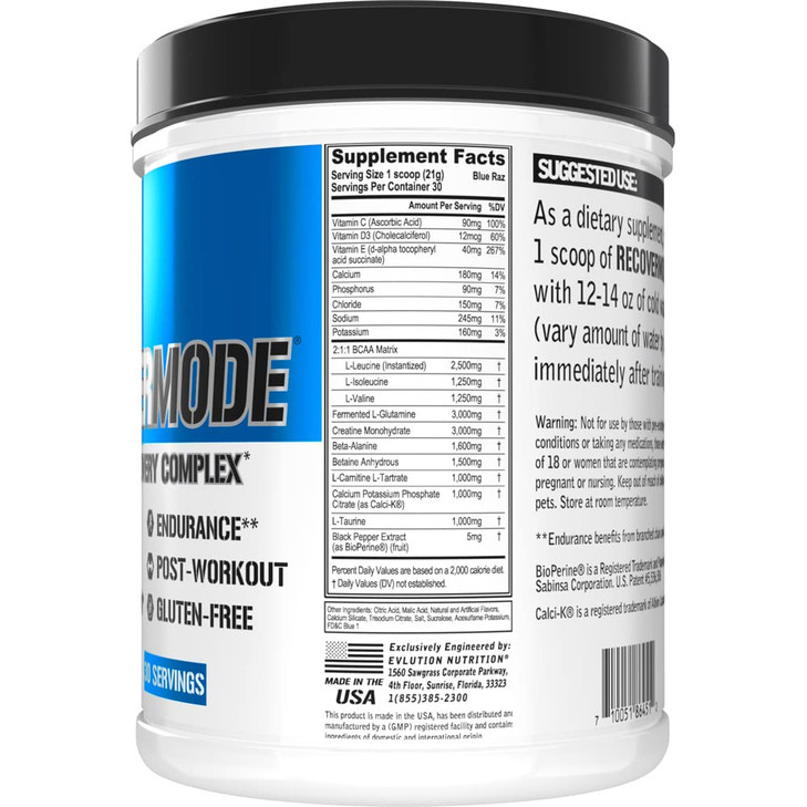 Evlution Nutrition Recover Mode- Complete Post Workout with BCAAs, Immunity