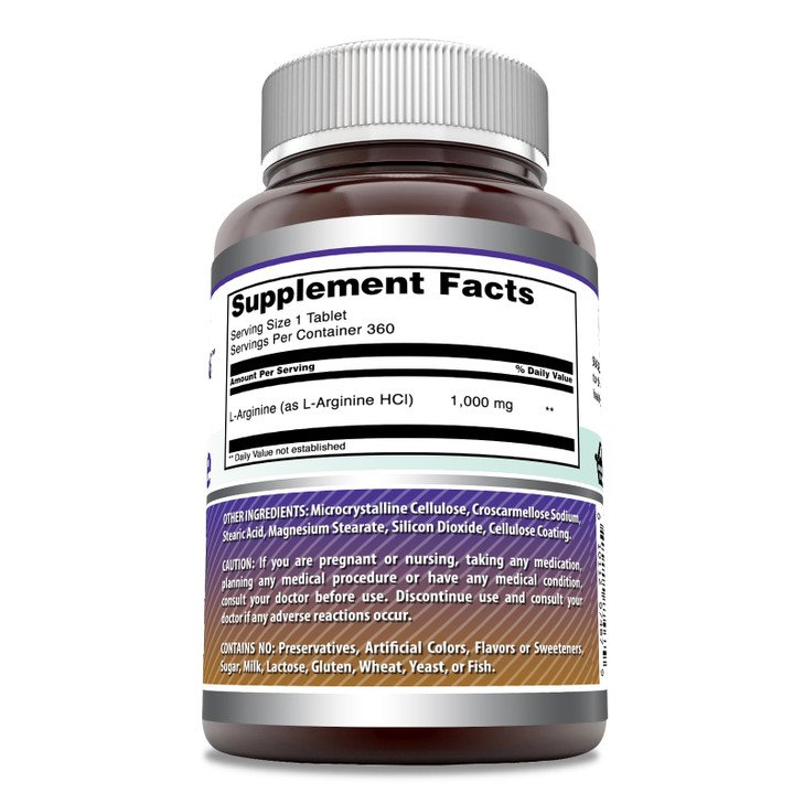 Amazing Formulas L-Arginine Supplement - 1000 Mg Per Serving
