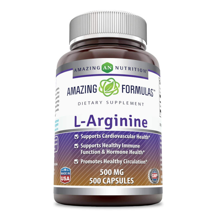 Amazing Formulas L-Arginine Supplement - 500 Mg Per Serving