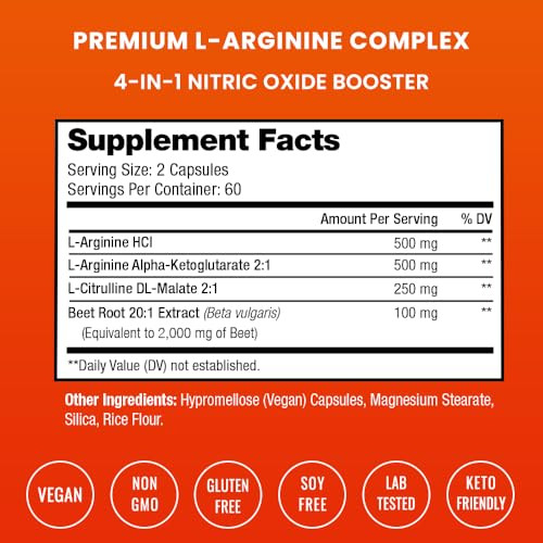 NutraChamps Premium L Arginine Supplement L-Arginine Powder & L Citrulline