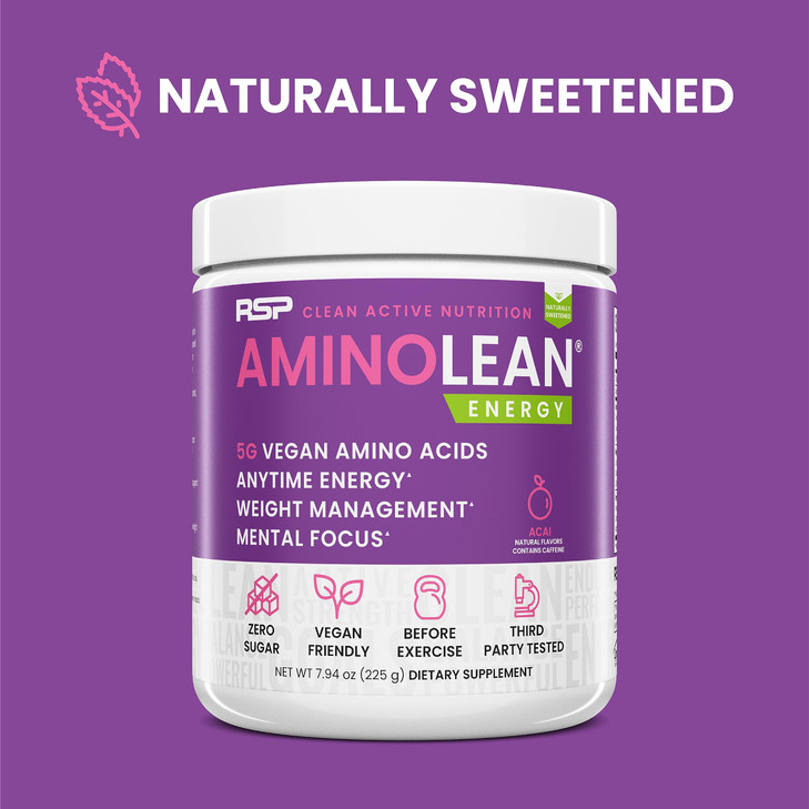 RSP NUTRITION AminoLean Natural Pre Workout Powder, Sucralose Free Amino Energy