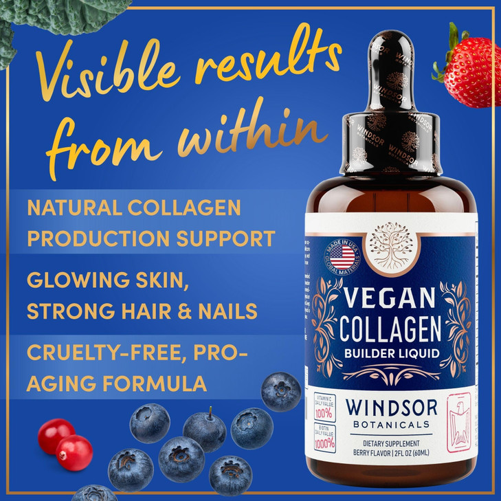 WINDSOR BOTANICALS Vegan Collagen Builder Liquid Supplement