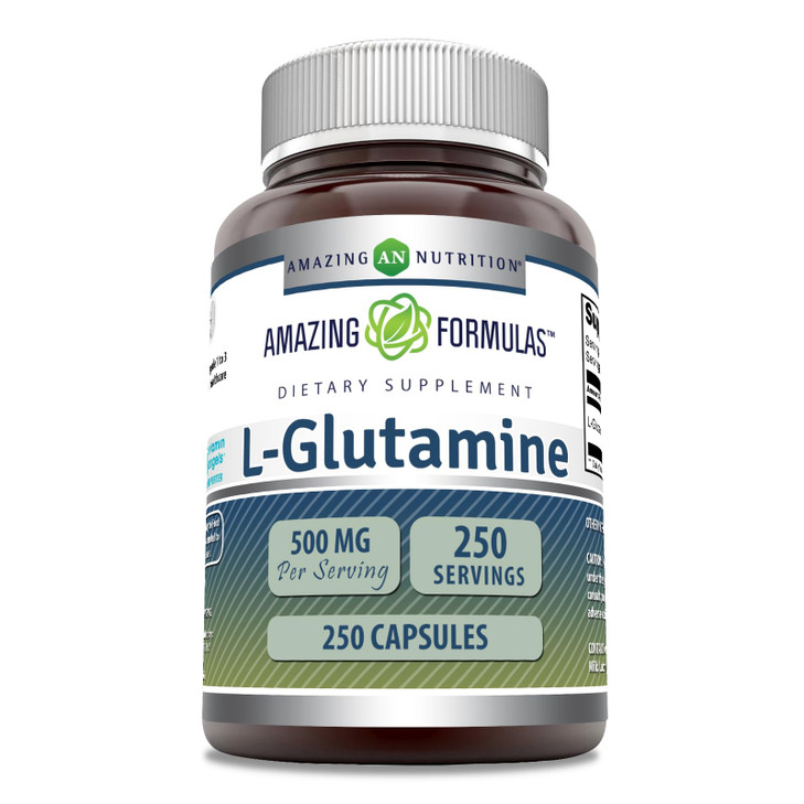 Amazing Formulas L-Glutamine 500 Mg Amino Acid Supplement - Made in USA (1 Pack