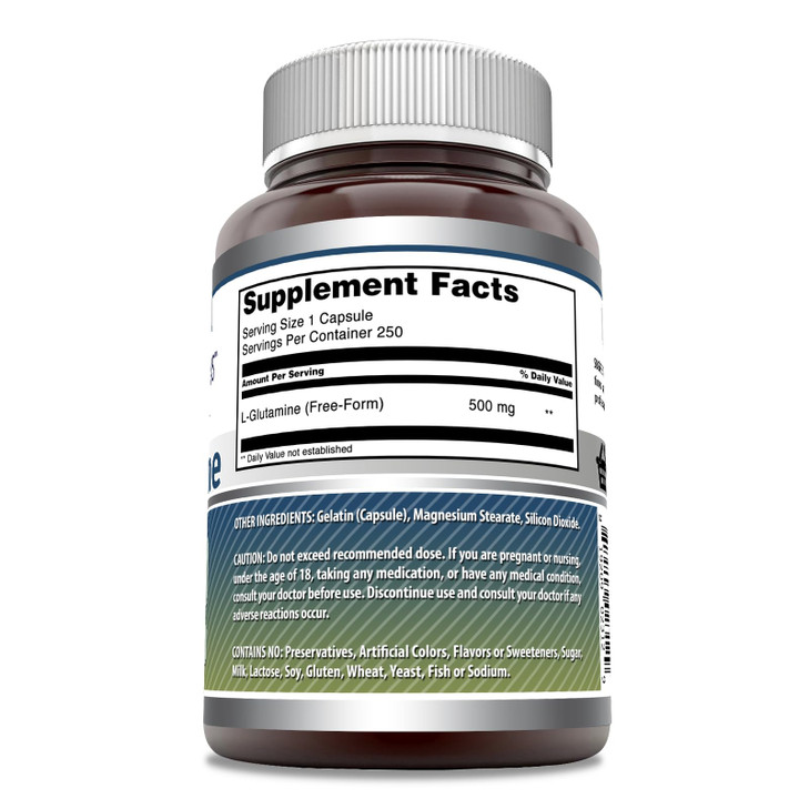 Amazing Formulas L-Glutamine 500 Mg Amino Acid Supplement - Made in USA (1 Pack