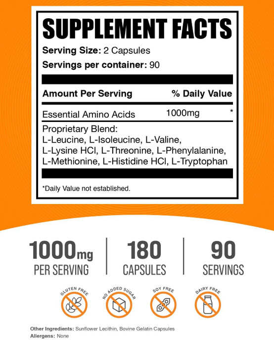 BulkSupplements.com Essential Amino Acids Capsules (EAA)
