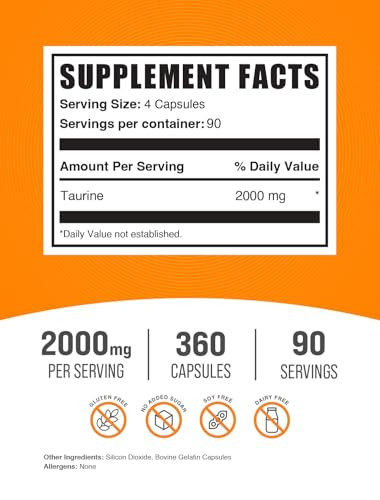 BulkSupplements.com Taurine Capsules
