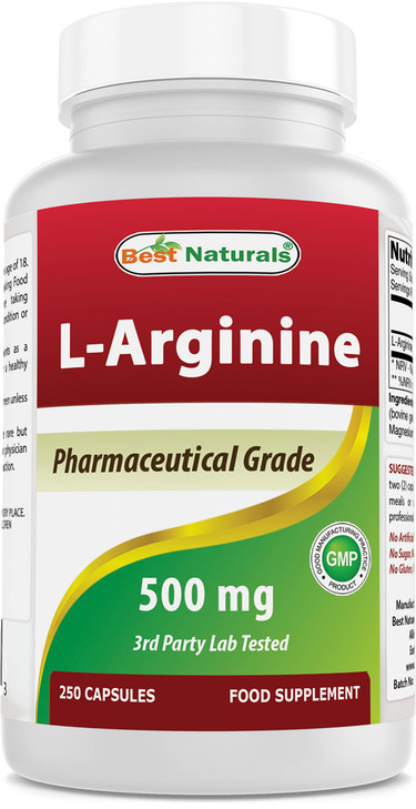 Best Naturals L-Arginine 500mg 250 Capsules