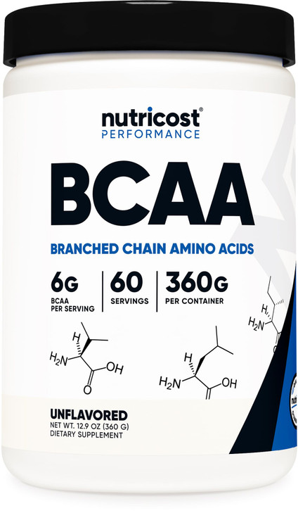 Nutricost BCAA Powder 2:1:1 (Unflavored, 60 Servings)