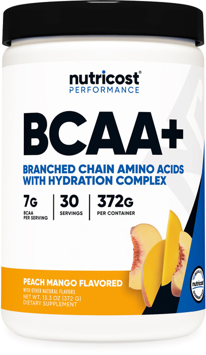 Nutricost BCAA + Hydration Powder (Peach Mango) 30 Servings