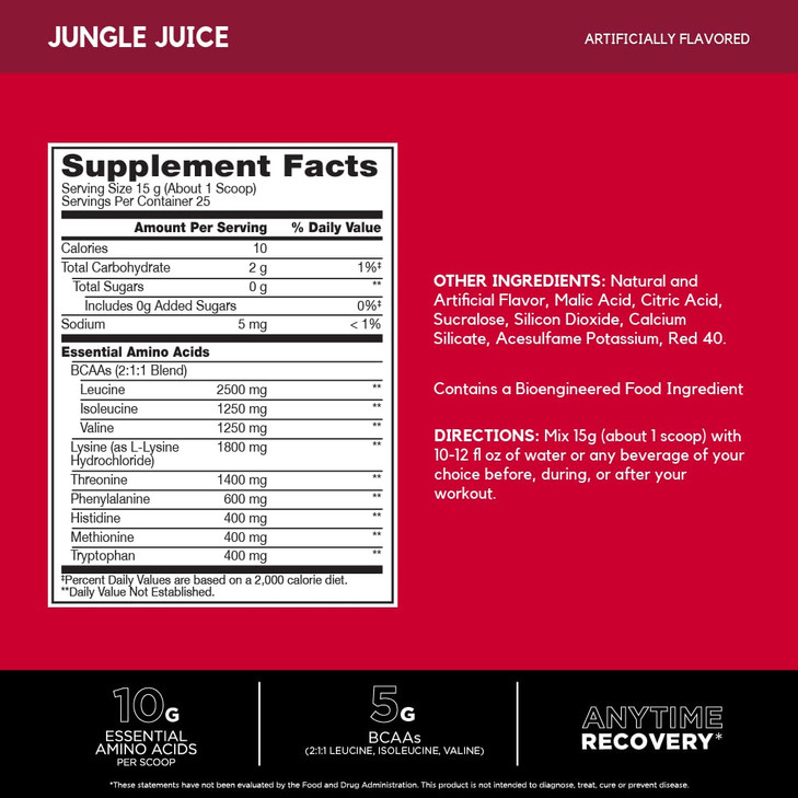 BSN Amino X EAAs, Muscle Recovery and Endurance, 10g Essential Amino Acids, 5g