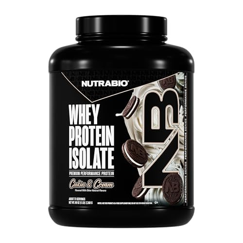 NutraBio 100% Whey Protein Isolate Protein Powder, 25g Protein with Complete