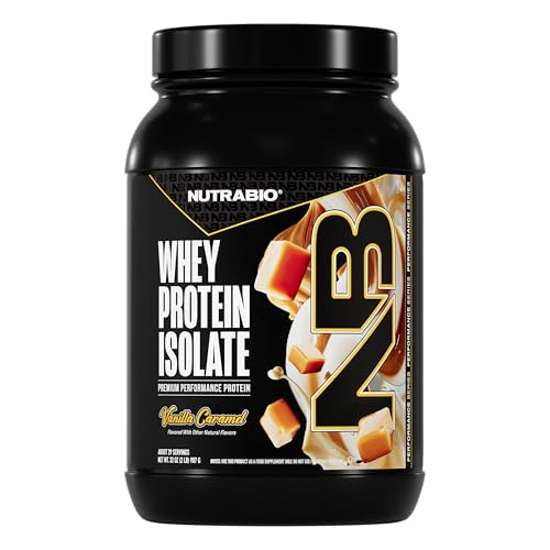 NutraBio 100% Whey Protein Isolate Protein Powder, 25g Protein with Complete