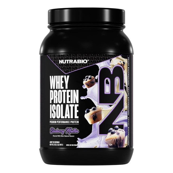 NutraBio 100% Whey Protein Isolate Protein Powder, 25g Protein with Complete