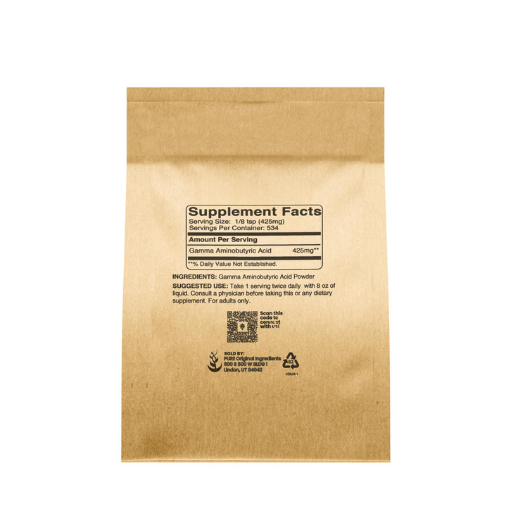 Pure Original Ingredients Gamma Aminobutyric Acid (GABA) Powder (8 oz) Always