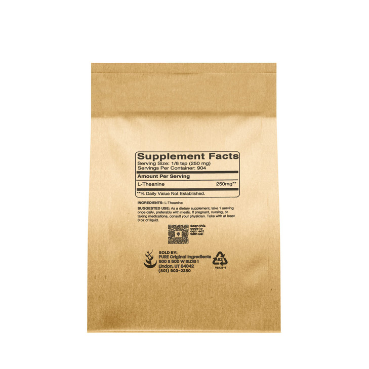PURE ORIGINAL INGREDIENTS L-Theanine (8 oz) Amino Acid Supplement, No Additives