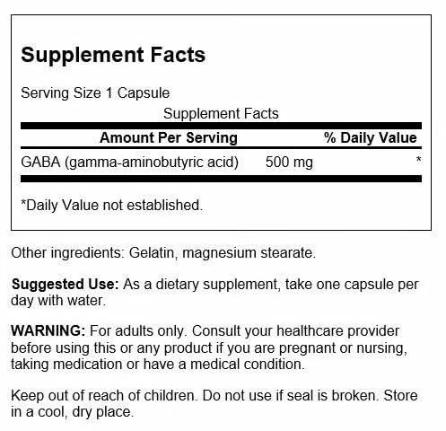 Swanson GABA - Amino Acid Supplement Promoting Calm