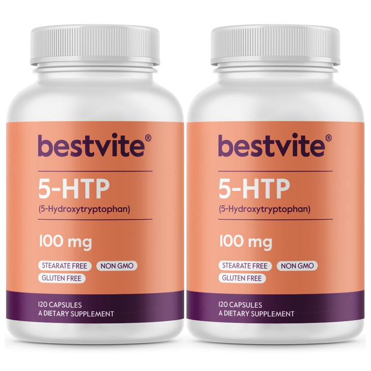 BESTVITE 5-HTP 100mg (240 Capsules) (120 x 2)