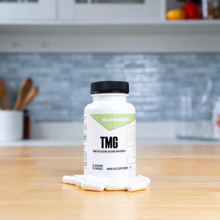 NutraBio TMG Supplements Betaine Anhydrous 500mg Capsules, Trimethylglycine