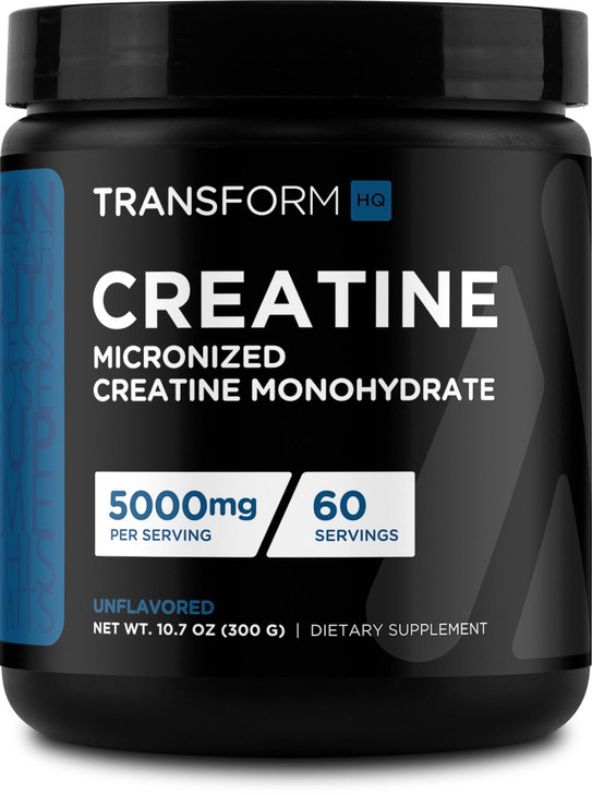 TransformHQ Creatine Monohydrate Powder (60 Servings) Unflavored