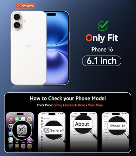 FNTCASE for iPhone 16 Case Clear: Magnetic Phone Cases with Screen Protector Drop Proof Compatible with Magsafe Slim Anti Yellowing Rugged Shockproof