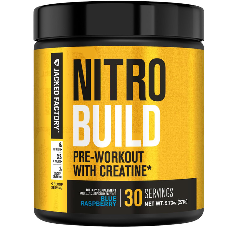 Jacked Factory Nitrosurge Build Pre Workout with Creatine for Muscle Building