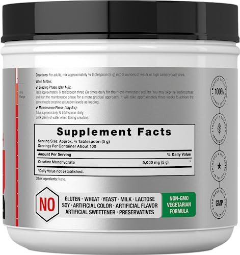 Horbäach Creatine Monohydrate Powder - 1.1lb (17.6 oz)