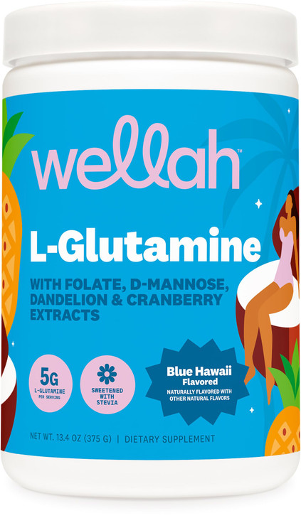Wellah L-Glutamine Powder Blue Hawaii (50 Servings)