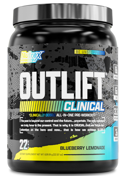 Nutrex Research Outlift Clinical Clinically Dosed Pre Workout Powder