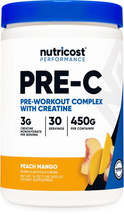 Nutricost Pre-C Pre-Workout Complex with Creatine (Peach Mango