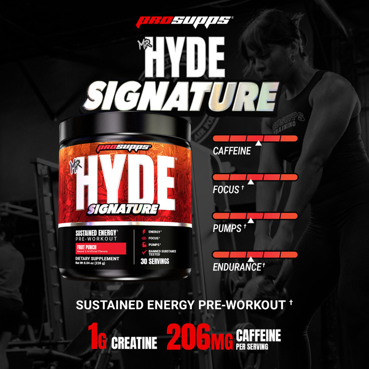 ProSupps Mr. Hyde Signature Pre Workout Powder with Creatine, Beta Alanine &