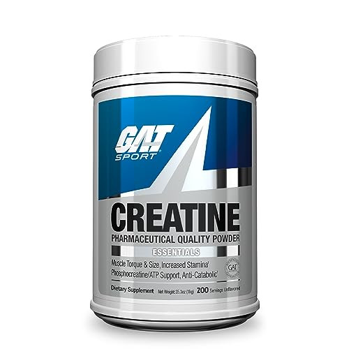 GAT SPORT Creatine Monohydrate Powder 1000 Grams, Strength, GLP1 Support, Brain