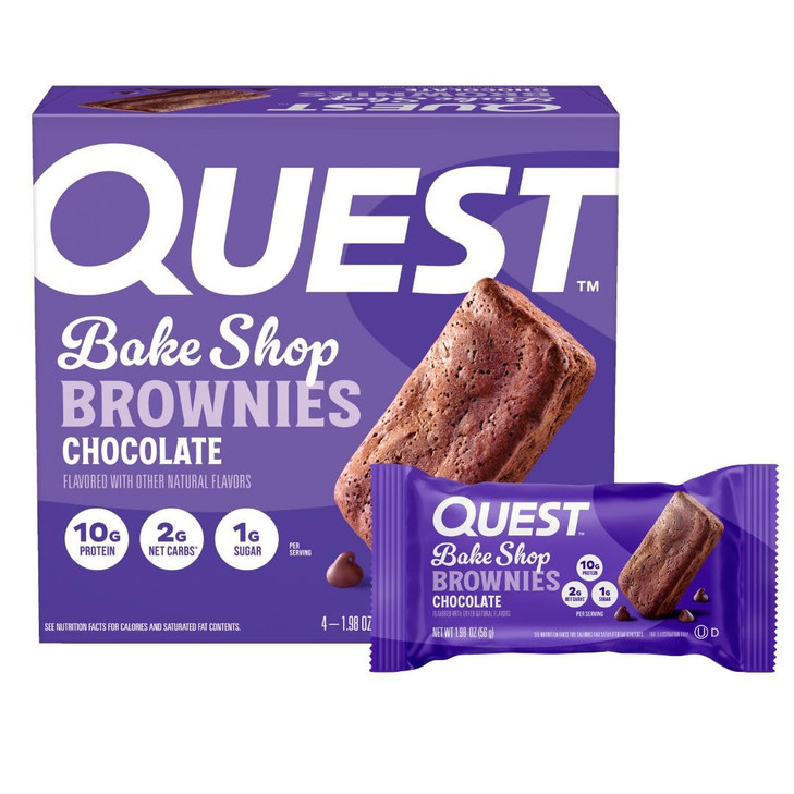 Quest Nutrition Bake Shop, Chocolate Brownies, 10g Protein, 2g Net Carbs, 1g