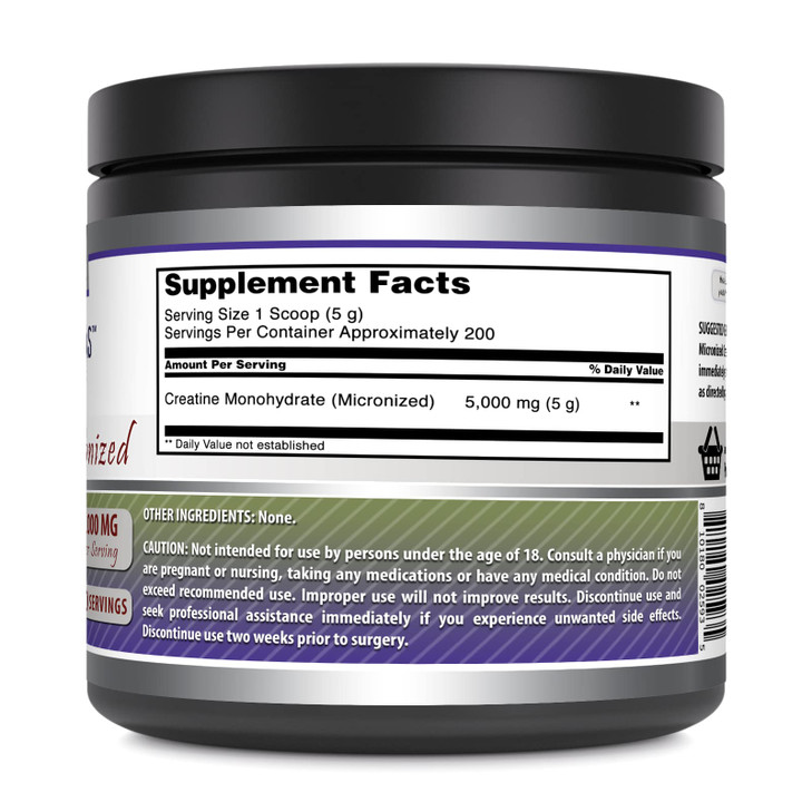 Amazing Formulas Micronized Creatine Monohydrate Powder Supplement