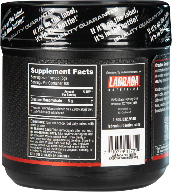 Labrada Pro Series Creatine Strength, 100 Servings, 500 Grams