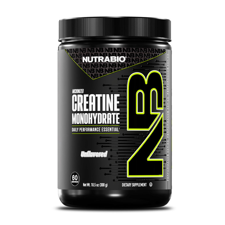 NutraBio Pure Micronized Creatine Monohydrate Powder Supplement, Unflavored