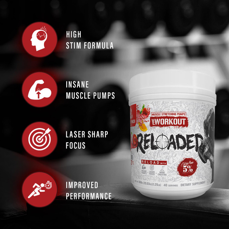 5% Nutrition Rich Piana Reloaded High Stim Pre-Workout