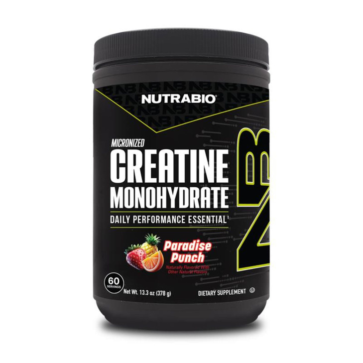 NutraBio Pure Micronized Creatine Monohydrate Powder Supplement,Paradise