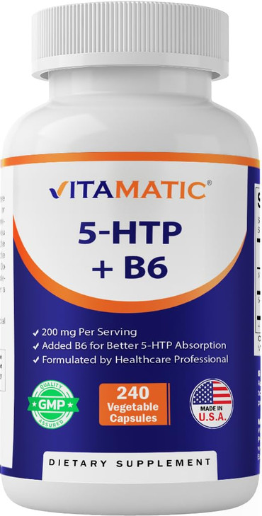 Vitamatic 5-HTP 200mg with B6 5mg Per Serving