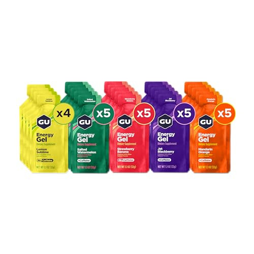 GU Energy Original Sports Nutrition Energy Gel, Vegan, Gluten-Free, Kosher
