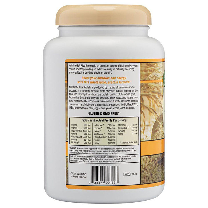NutriBiotic - Vanilla Rice Protein, 1 Lb 5 Oz (600g)